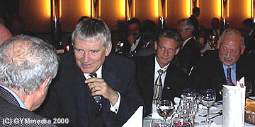 Federal Minister of the Interior Otto Schily in small talk