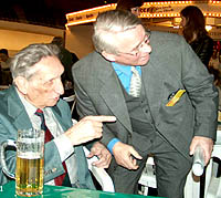 Olympic Champion Klaus Koeste in a talk with Hans-Georg Stengel, a wellknown German writer and publisher