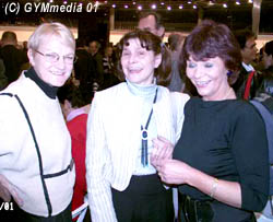 German gym stars of history: Birgit Radochla, Olympic Silver medallist (1964), Margitta Bauerschmidt and Magdalena Schmidt from the GDR Olympic teams