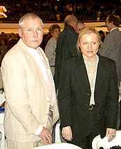 Erika Zuchold, the first women with a flic flac on the beam (1964), and her husband Dieter, a former cyclist